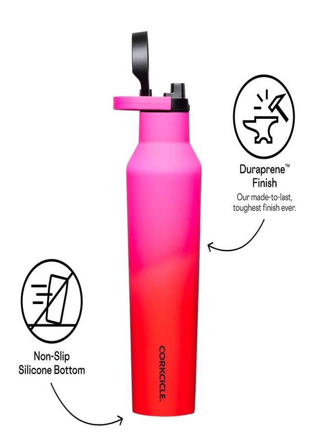 Corkcicle Classic Sport Canteen - Insulated Stainless Steel Water Bottle - Compact & Travel-Friendly - Durable - Dishwasher Safe - BPA Free - Non-Slip Silicone Base - 20 oz - Sangria - Image 4